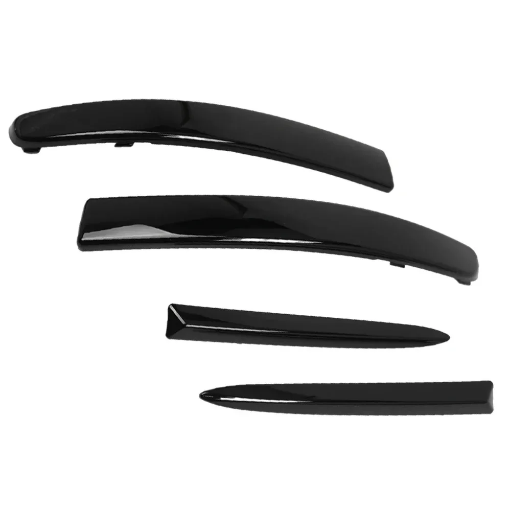 4pCS Set Fit for Fiat 500 2007-2015 (Not Fit for US Models) Lower Bumper Chromes Molding Set Front Lower Bumper Molding Set