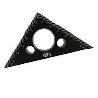 Aluminum Alloy Triangle Ruler Professional Square Woodworking Metric System Triangular Rule Lightweight Compact Size