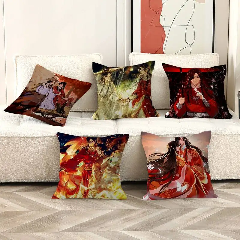 Tian Guan Ci Fu Cushion Cover Pillowcase Upholstery Sofa Throw Pillow Home Decor Pillowcas