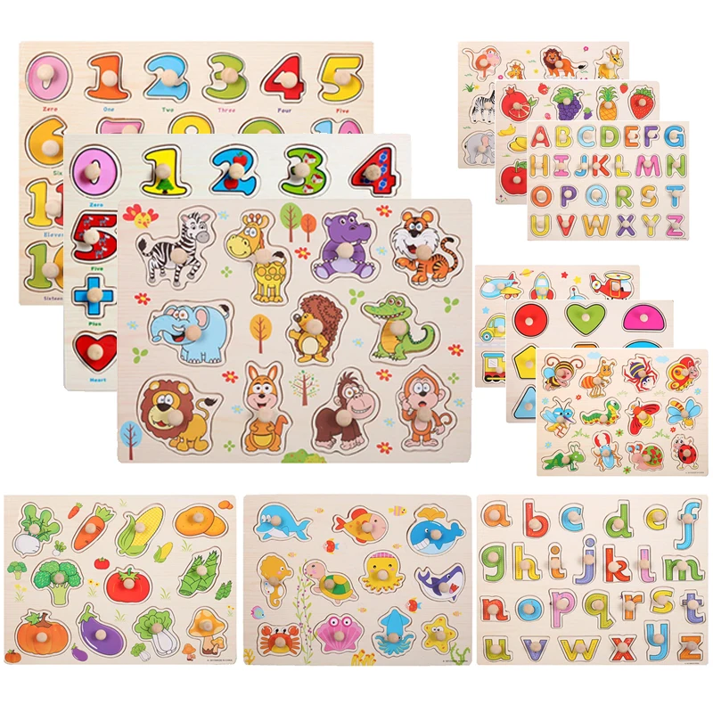 

Детские деревянные доски для захвата рук, игрушки для пар, мультяшные животные, дорожный номер для детей, развивающая игрушка для раннего обучения TMZ