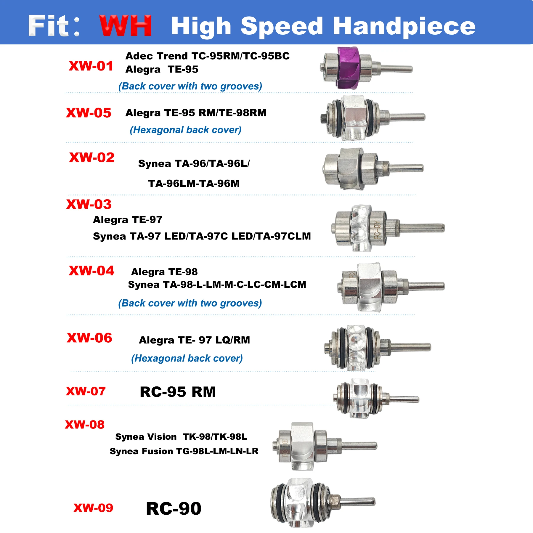 For WH Synea TA-97 High Speed Handpiece Dental Handpiece Cartridge Rotor Accessories