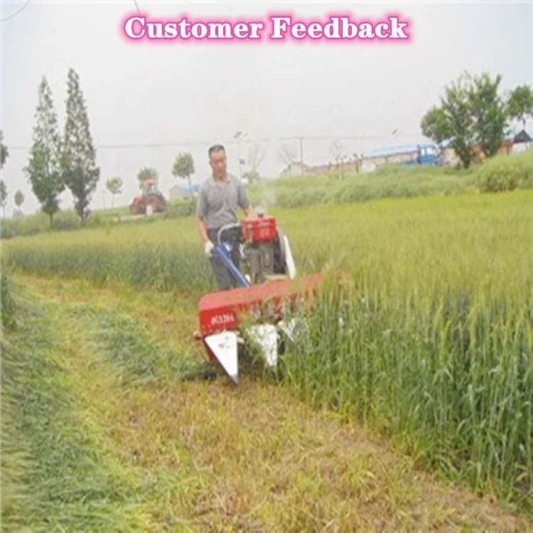 Hot Sale 4G-100 Farm Walking Tractor Mounted Mini Rice Wheat Corn Harvester Reaper Machine Corn Maize Harvesting Machine 100cm