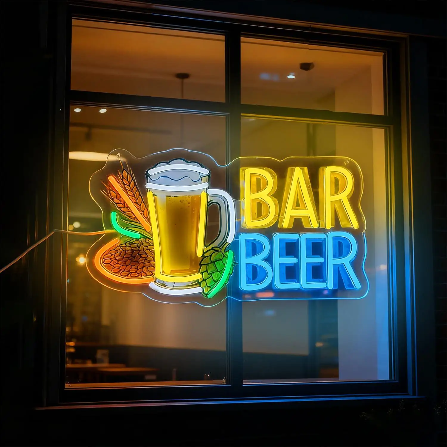 ビールバーネオンサインusb調光可能なledライトクラフトビールバーパブ居酒屋店頭窓壁装飾ビジネス看板用