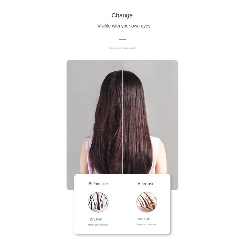 แปรงยืดผมแปรงหนีบผมไร้สายอเนกประสงค์ (สีดำ)