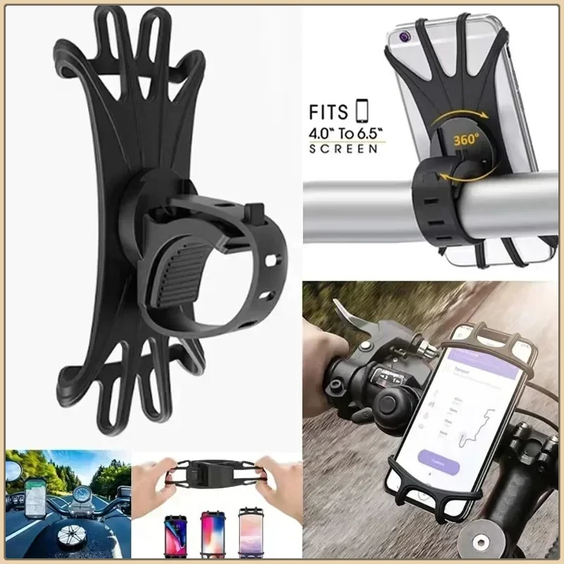 

For all mobile phone holders, VIKEFON 360 rotatable silicone support, silicone pull type motorcycle bicycle safety stand