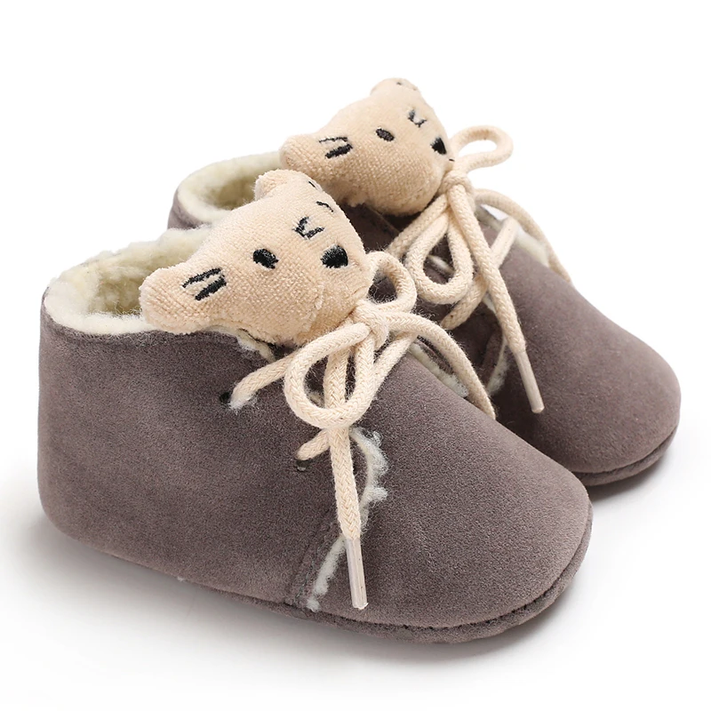 0-1 year old cute cartoon baby cotton shoes for boys and girls, warm and soft soled walking boots