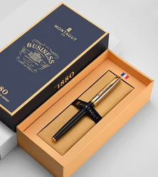 Montagut-Stylo à bille roulante multicolore en acier inoxydable, stylo d'écriture luxueux, design exquis au choix, stylo professionnel avec boîte-cadeau