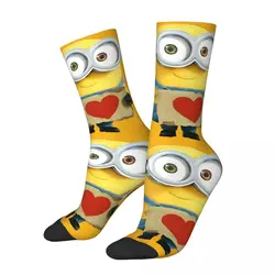 Minions Minions Men's Socks Retro Harajuku Despicable Me Minions Street Style Novelty Pattern Crew Sock