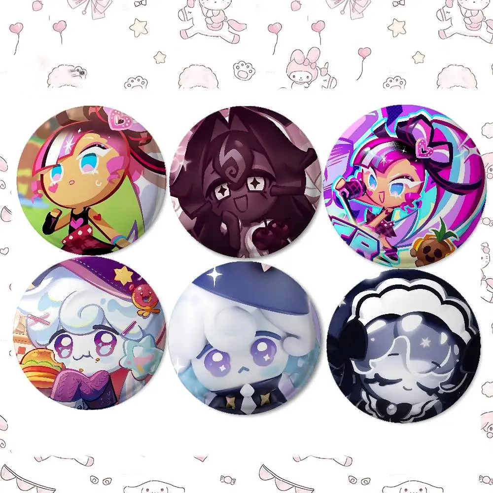 Cookie Run Kingdom Badges Tinplate Soft Button Pin Brooch Metal Badge Custom Jewelry Accessories Hat Bag Lapel