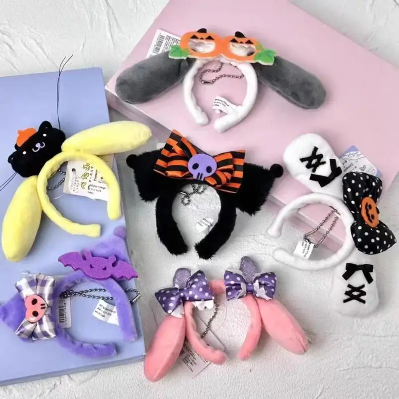 

Милая плюшевая кукла Hello Kitty на Хэллоуин, повязка на голову, хлопковые куклы, модные аксессуары для игрушек, повязки для волос, подвески на рюкзак, только повязка на голову