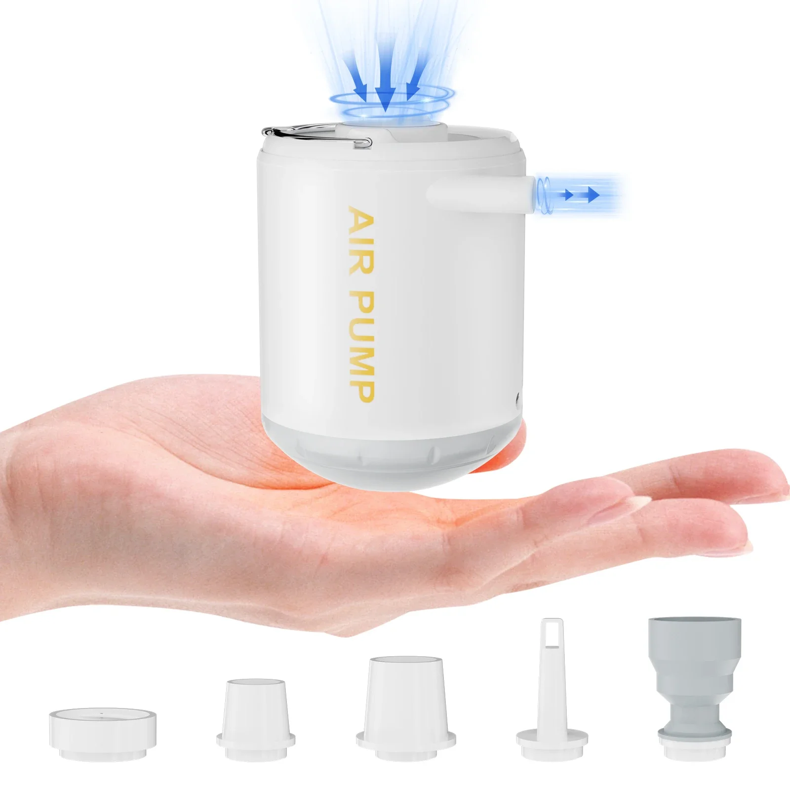 Bomba infladora eléctrica portátil, Mini bomba de aire para colchones de aire, inflar, desinflar camas, anillo de natación, bomba para acampar al aire libre