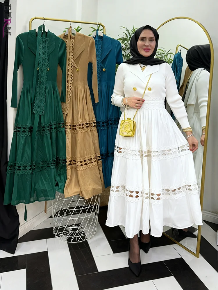 فستان EGRM لحفلات الزفاف التقليدية بطيات على شكل حرف a بدلة أنيقة بياقة نسائية فساتين تنحيف الخصر 2026 جديد 6G5973 #1