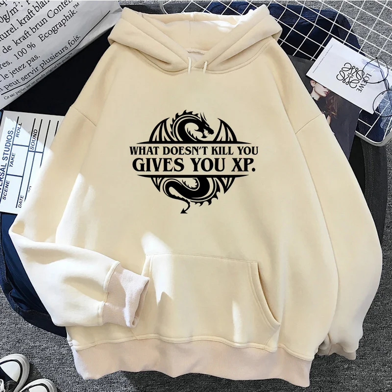 Dungeon Gamer Critical Fail Dragon hoodies men grunge graphic harajuku hip hop male clothing Ulzzang printed