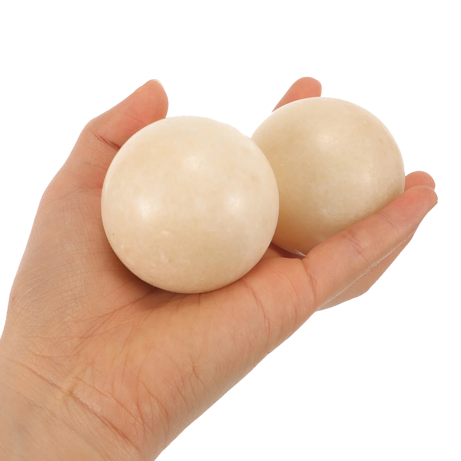

1Set Small Jade Massage Balls Round Polished Hand Exercise Ball for Improved Palm Circulation Decorative Functional Rolling Tool