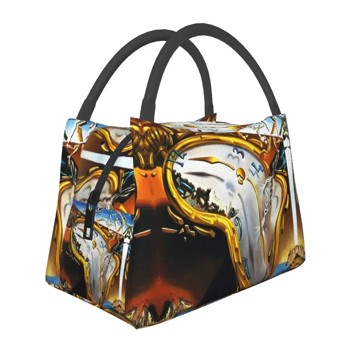 

Salvador Dali Lunch Bags Insulated Bento Box Resuable Lunch Tote Picnic Bags Cooler Thermal Bag for Woman Student Travel