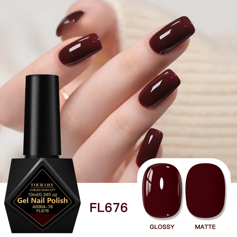 10ml Brown Series Color Gel Nail Polish HEMA TPO Free Semi Permanent Soak Off UV LED Gel Varnish Manicure DIY Nail Supplies