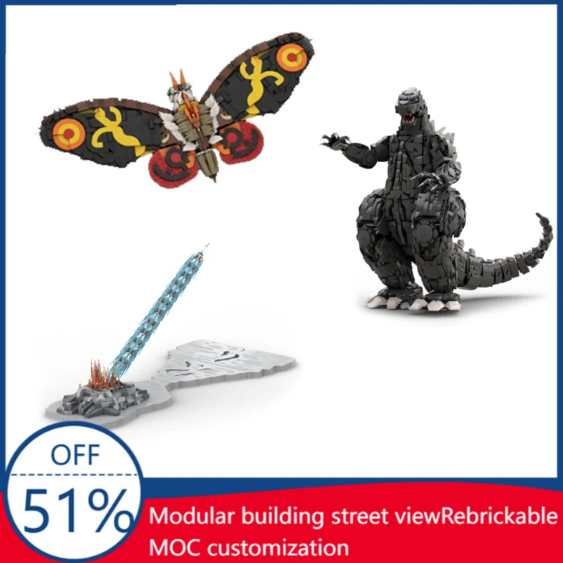 

MOC Ghost Series King Of The Super Queen Monster Modify Recreating The Scene Of The Struggle Building Block Model Children Gift
