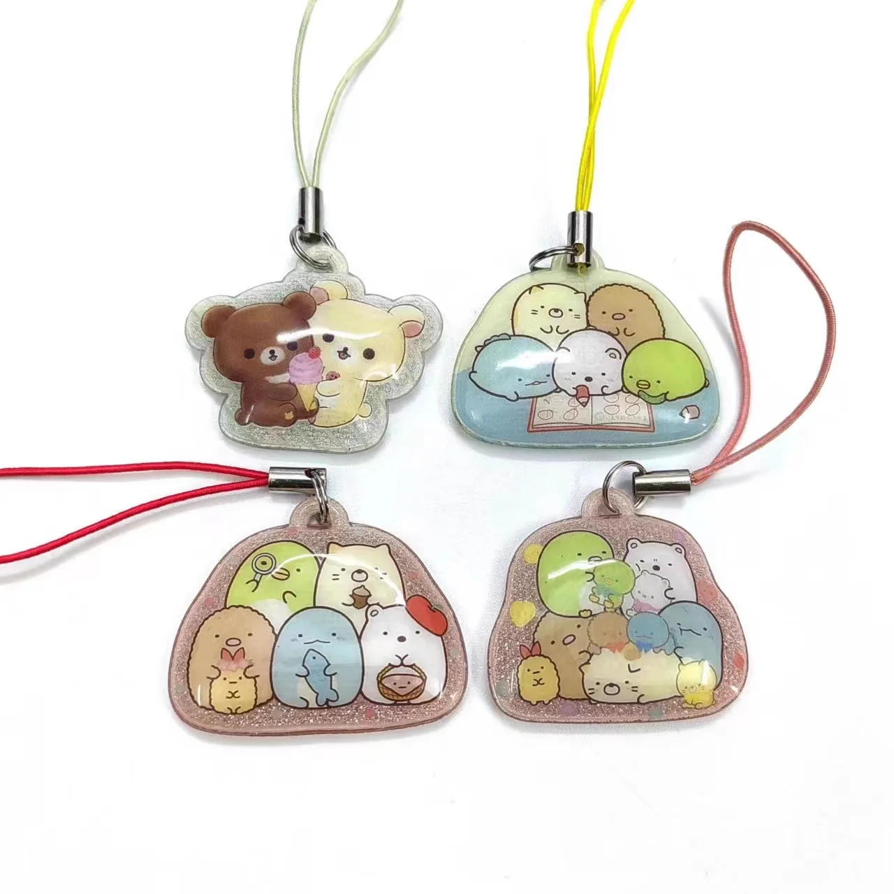 Porte-clés en peluche mignon Rilakkuma Bear Sumikkogurashi pour enfants, jouets en peluche pour enfants, nouveau