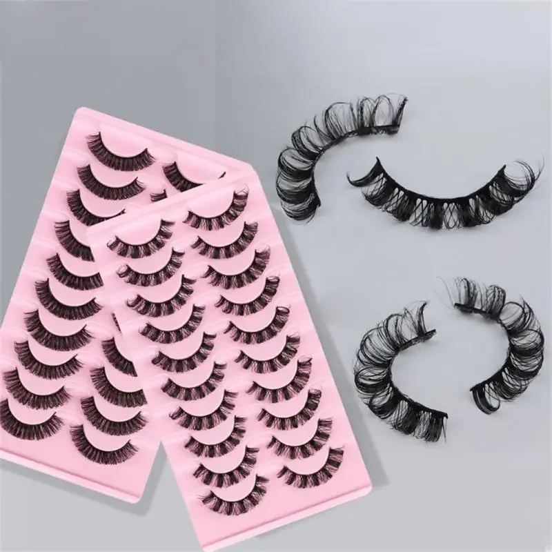 Faux cils de vison 3D, extension de cils dramatiques, bande russe, maquillage, vente en gros, 10 paires