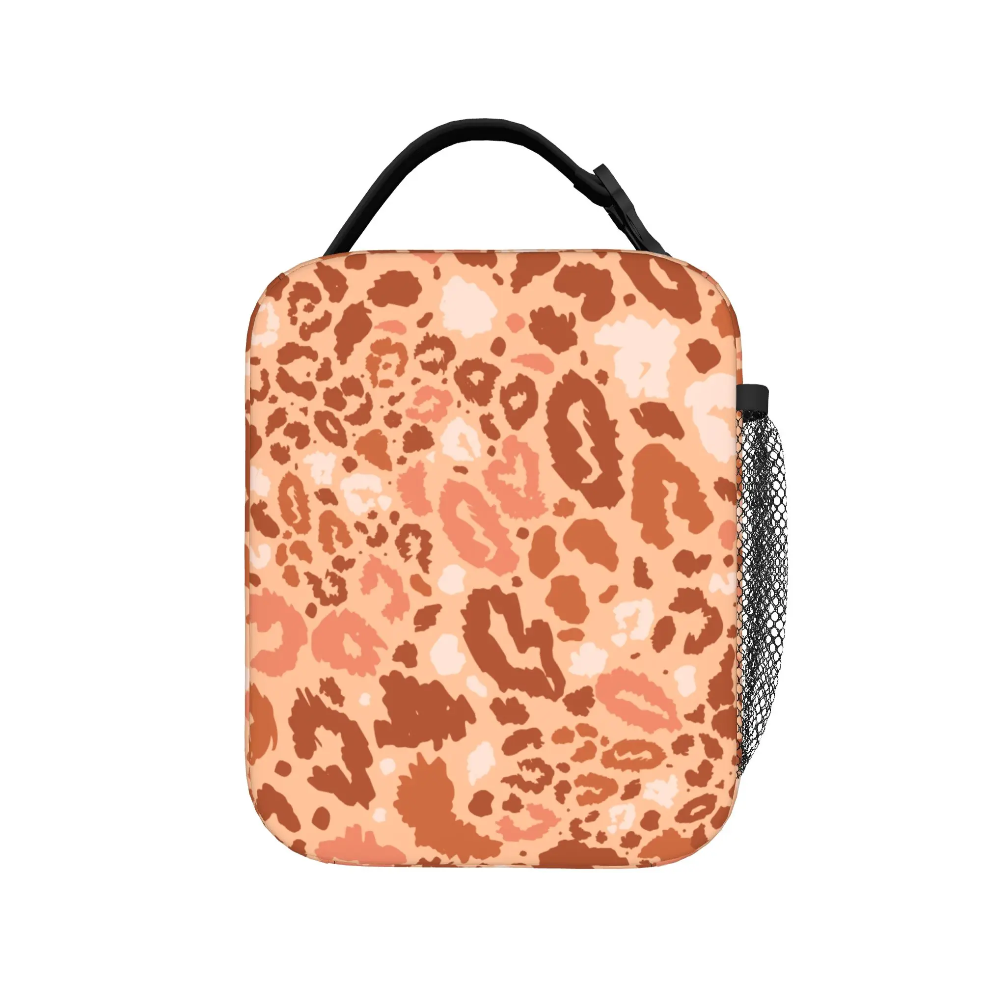 Animal Print Leopard Thermal Insulated Lunch Bag for Travel  Portable Food Container Bags Thermal Cooler Lunch Box