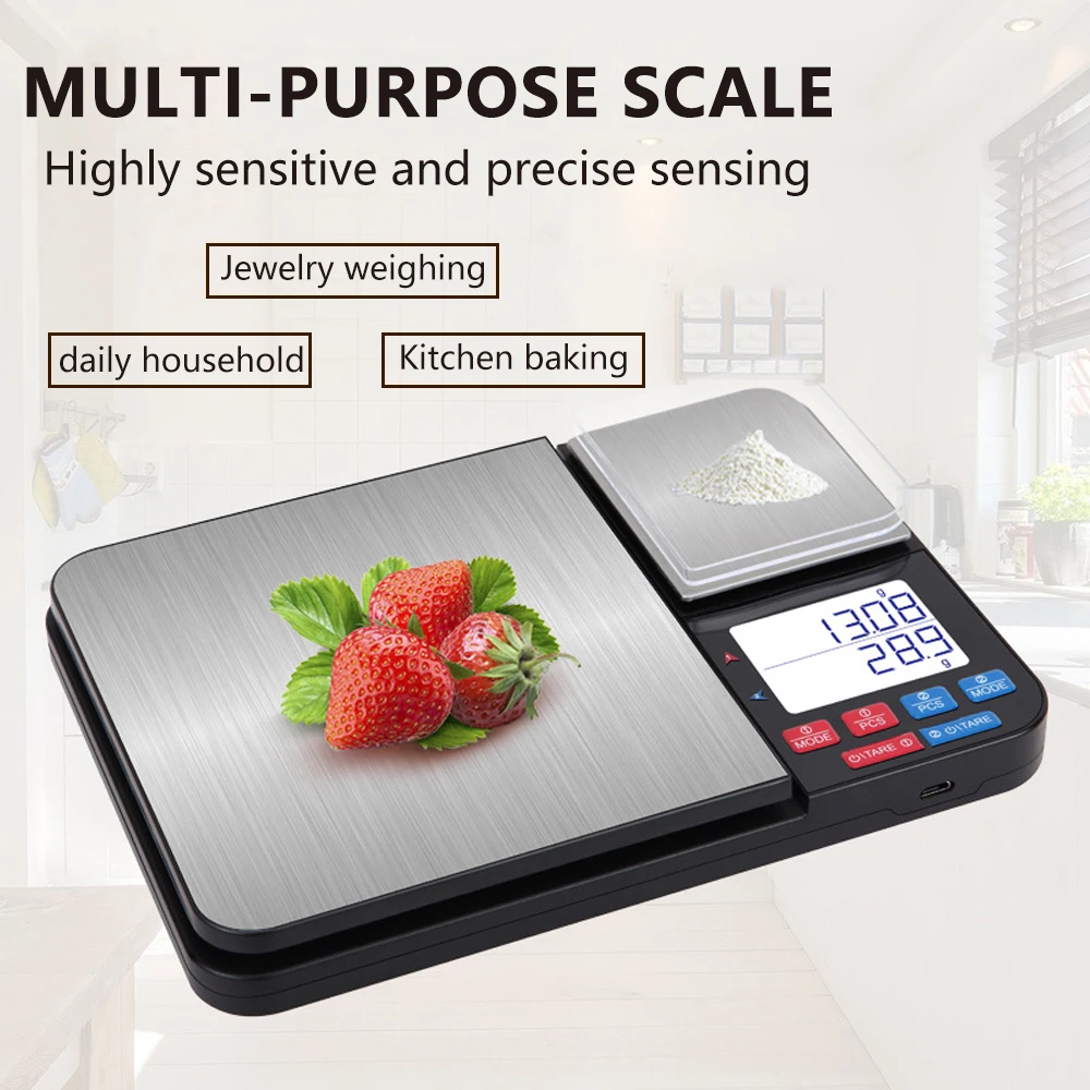 2022 New Small 0.01g Precision Digital Jewelry Scale Mini Kitchen Baking Scale LCD Electronic Mini Digital Scale Diamond Jewelry