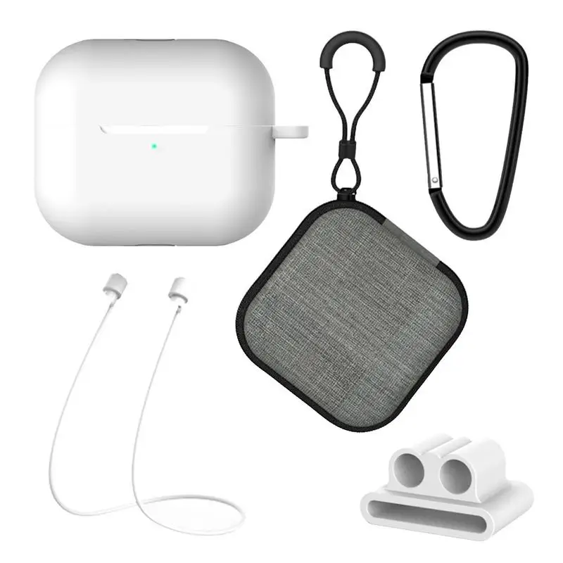 Bộ 5 Ốp Lưng Dẻo Silicon Dành Cho Tai Nghe Apple Airpods Pro 2 Ốp Lưng Tai Nghe Nhét Tai Túi Chống Mất Dây Dành Cho Apple Watch 2022 Không Dây tai Nghe Chụp Tai Phụ Kiện