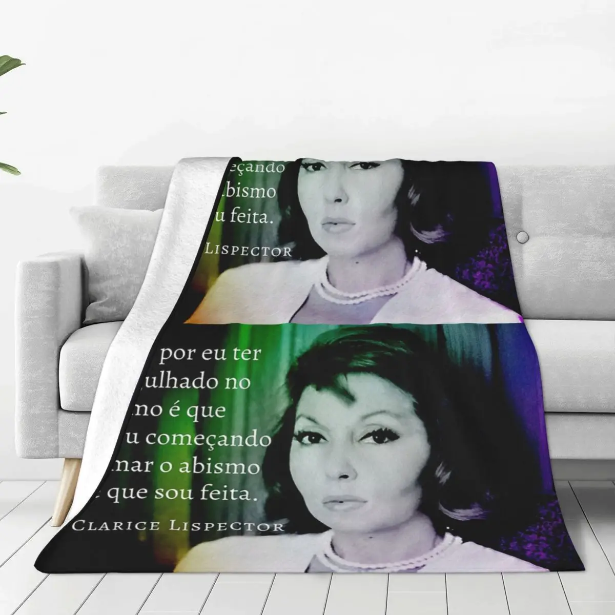 Clarice Lispector Blankets Flannel Lightweight Sofa Throw Blankets For Home Bedroom Outdoor Throws Bedspread Quilt