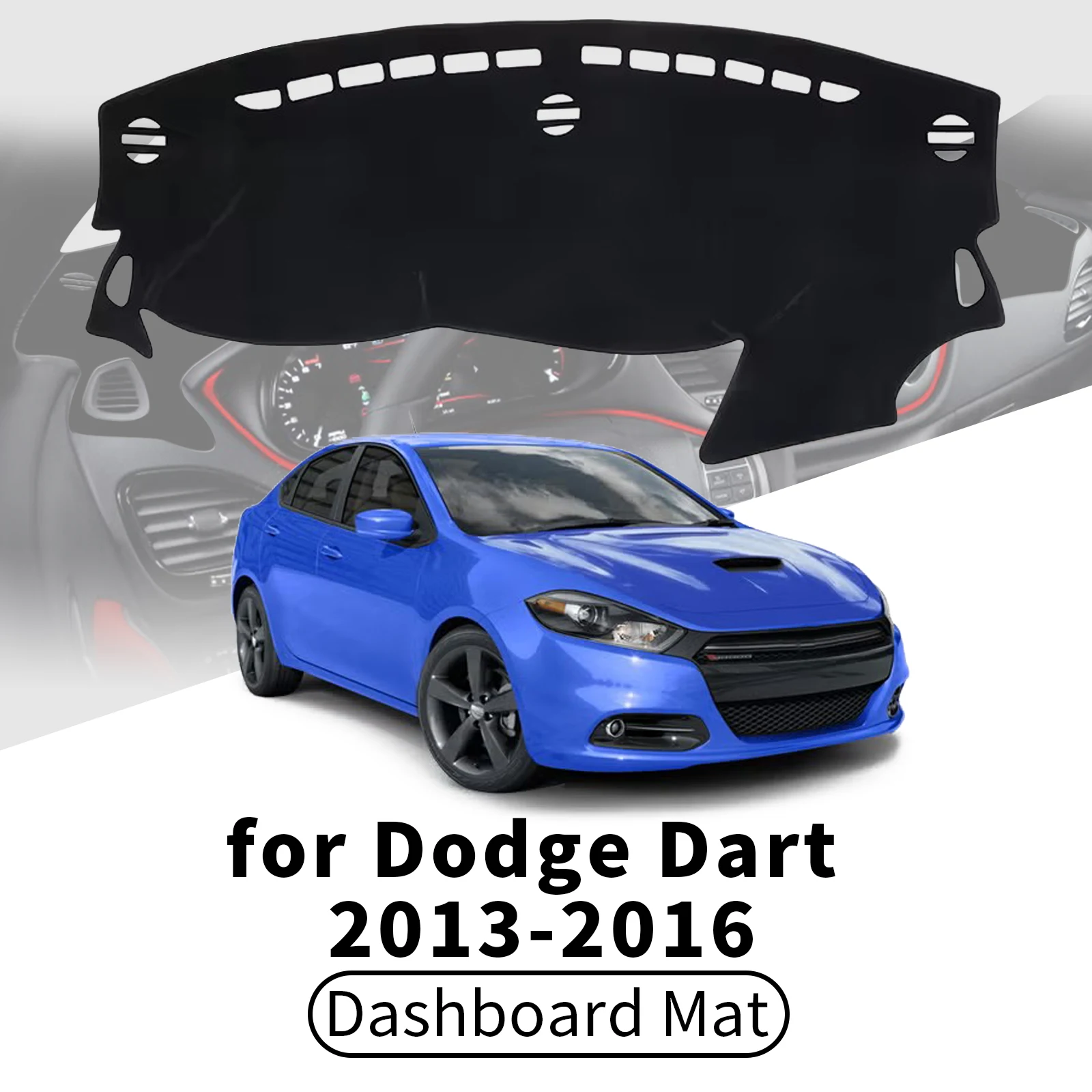 

fit for Dodge Dart 2013-2016 Car Dashboard Cover Dashmat Sunshade Anti‑UV Anti‑Glare Dash Mat Interior Accessories