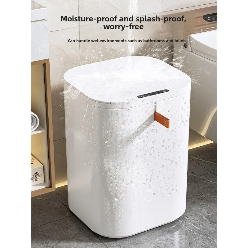 Smart trash can new induction type with lid, living room, light luxury toilet, kitchen and bathroom, fully automatic electric