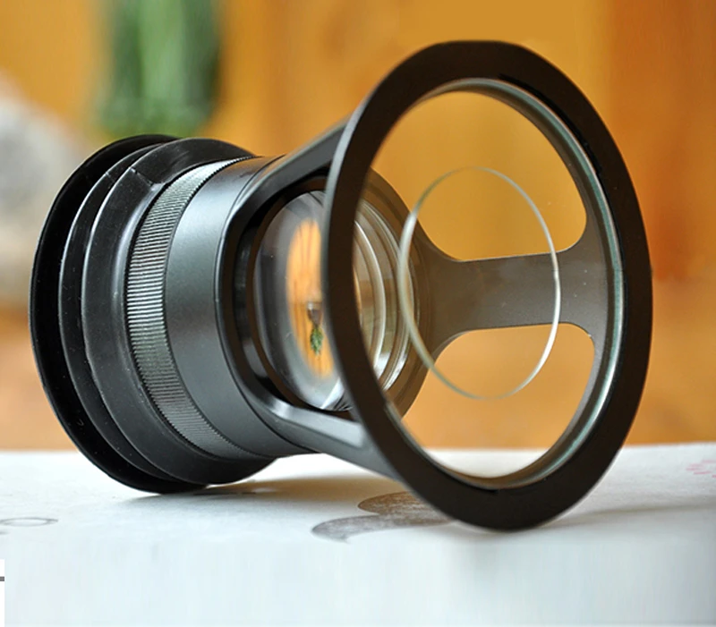 5x desktop magnifying glass, high-definition horseshoe mirror, can be connected to camera with scale interface