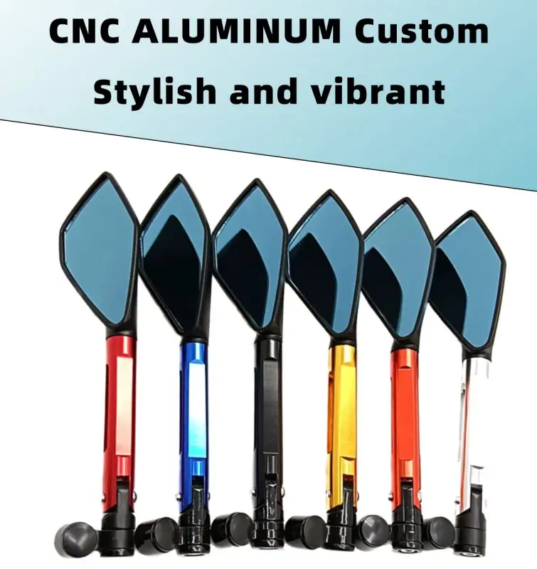 Motorcycle Rearview Side Mirrors CNC ALUMINUM Custom 8mm 10mm For KAWASAKI Z750 NINJA250 HONDA R1 R6 FZ6 SUZUKI YAMAHA