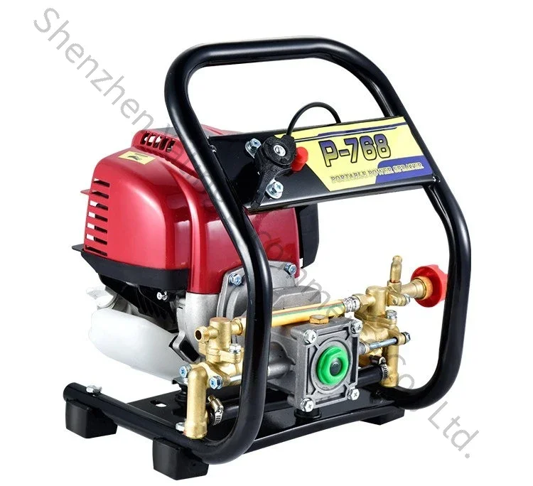 Garden and fruit tree disinfection and rinsing pump sprayer, four-stroke manual start high-pressure sprayer, integrated.