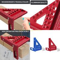 F68D Multi Angles Measuring Ruler,45/90 Degree Woodworking Square Protractors,Drawing Line Ruler, Miter Triangles Ruler