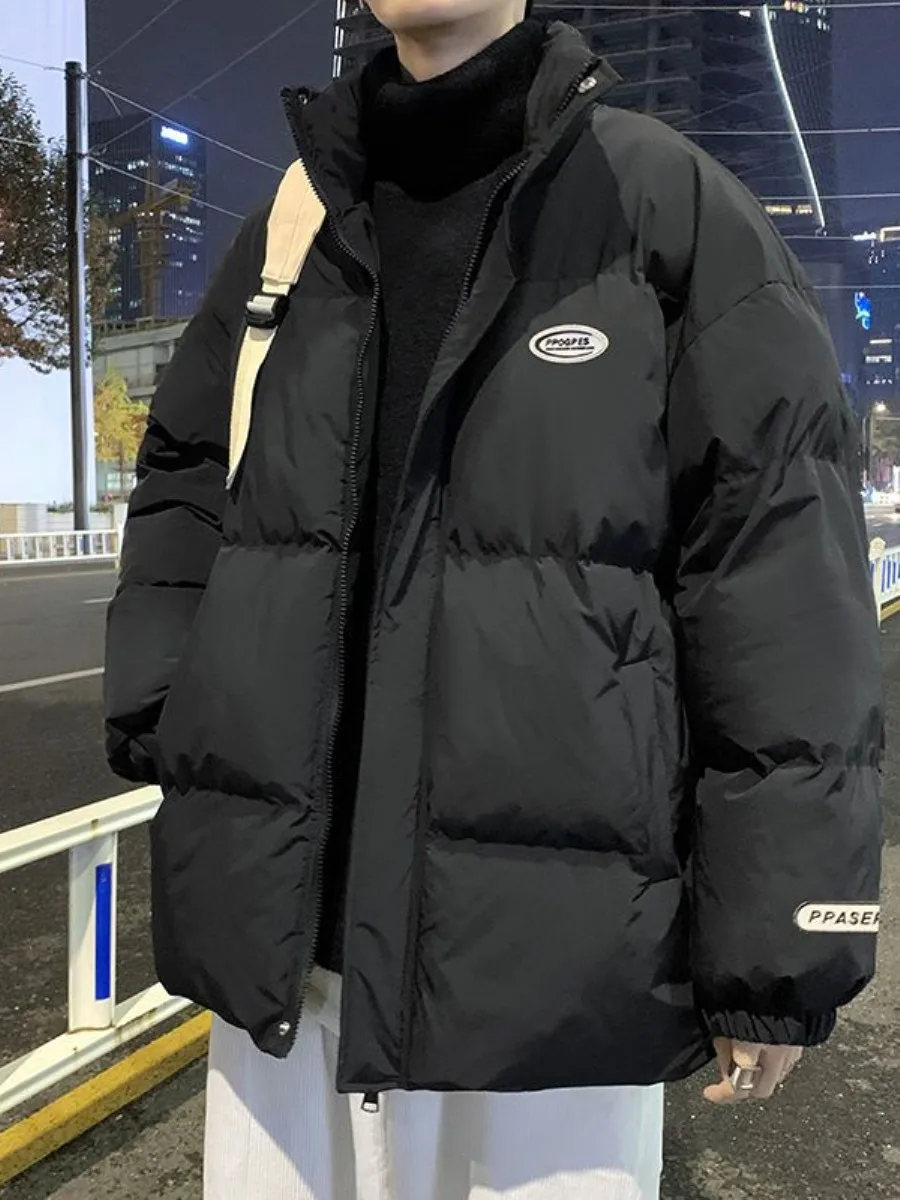 

Мужская свободная зимняя куртка из хлопка с пуховым наполнителем, утепленная, повседневная, в стиле Cleanfit, с множеством карманов, модная.