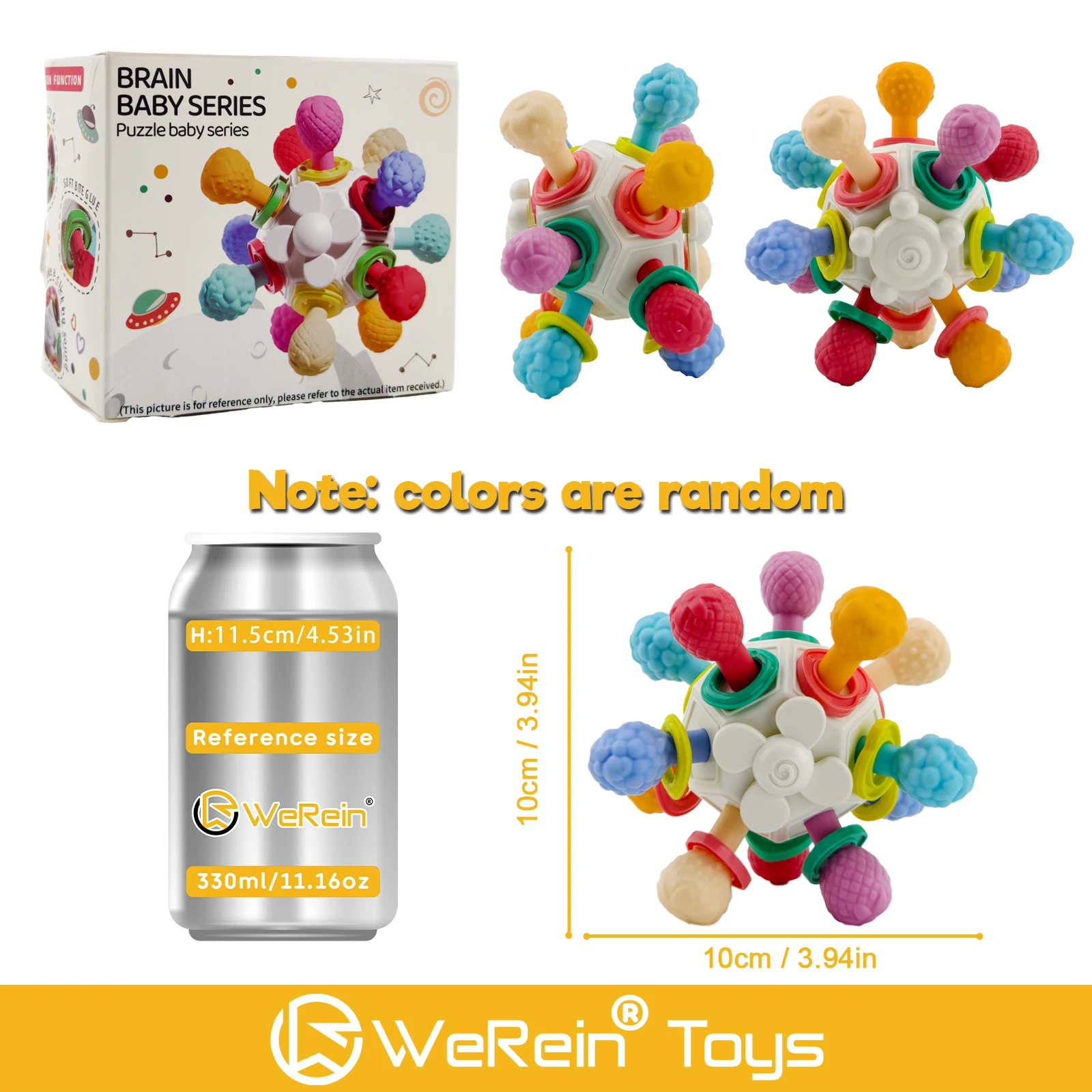 아기 이빨 젤 맨해튼 휴대용 공 장난감 유아 및 어린이용 씹는 장난감 부드러운 실리콘 디자인