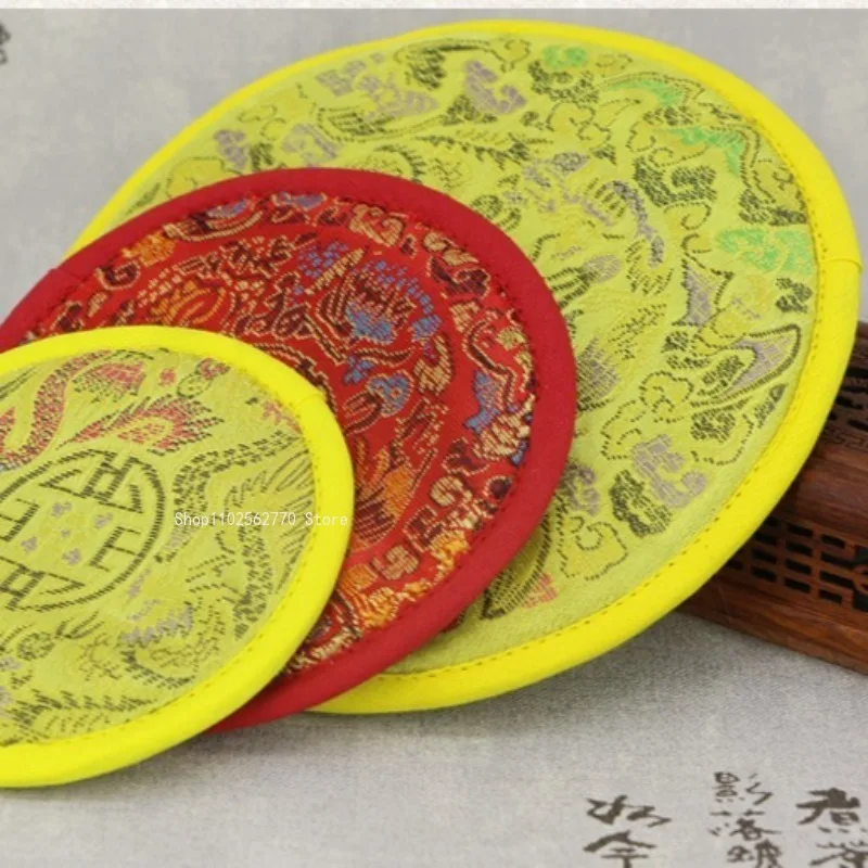 10CM-16CM Nepal Handmade Buddhist Utensil Pad Home Zen Tea Pot Base Mat Buddhist Hall Vajra Bell/Singing Bowl Ritual Accessories