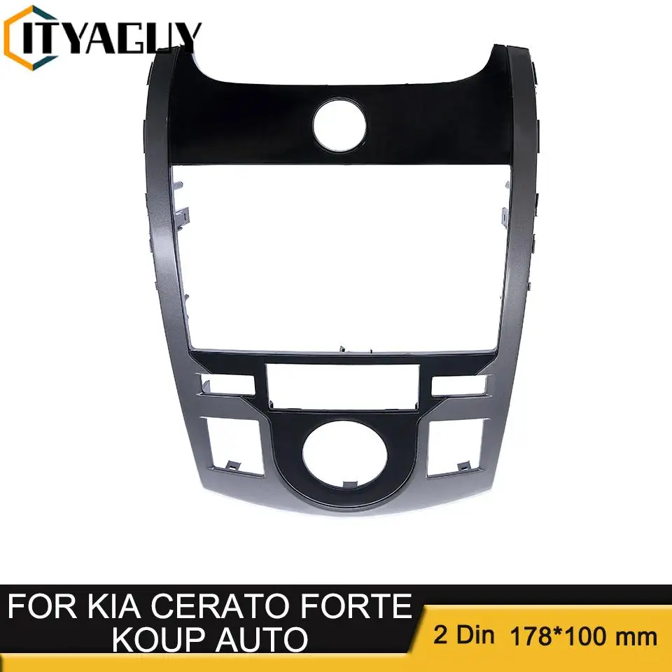 

Double Din Car Fascia for KIA Cerato Forte Koup Auto 2 Din 2009-2015 Radio GPS Panel Dash Mount Trim Kit Face Plate Bezel Facia