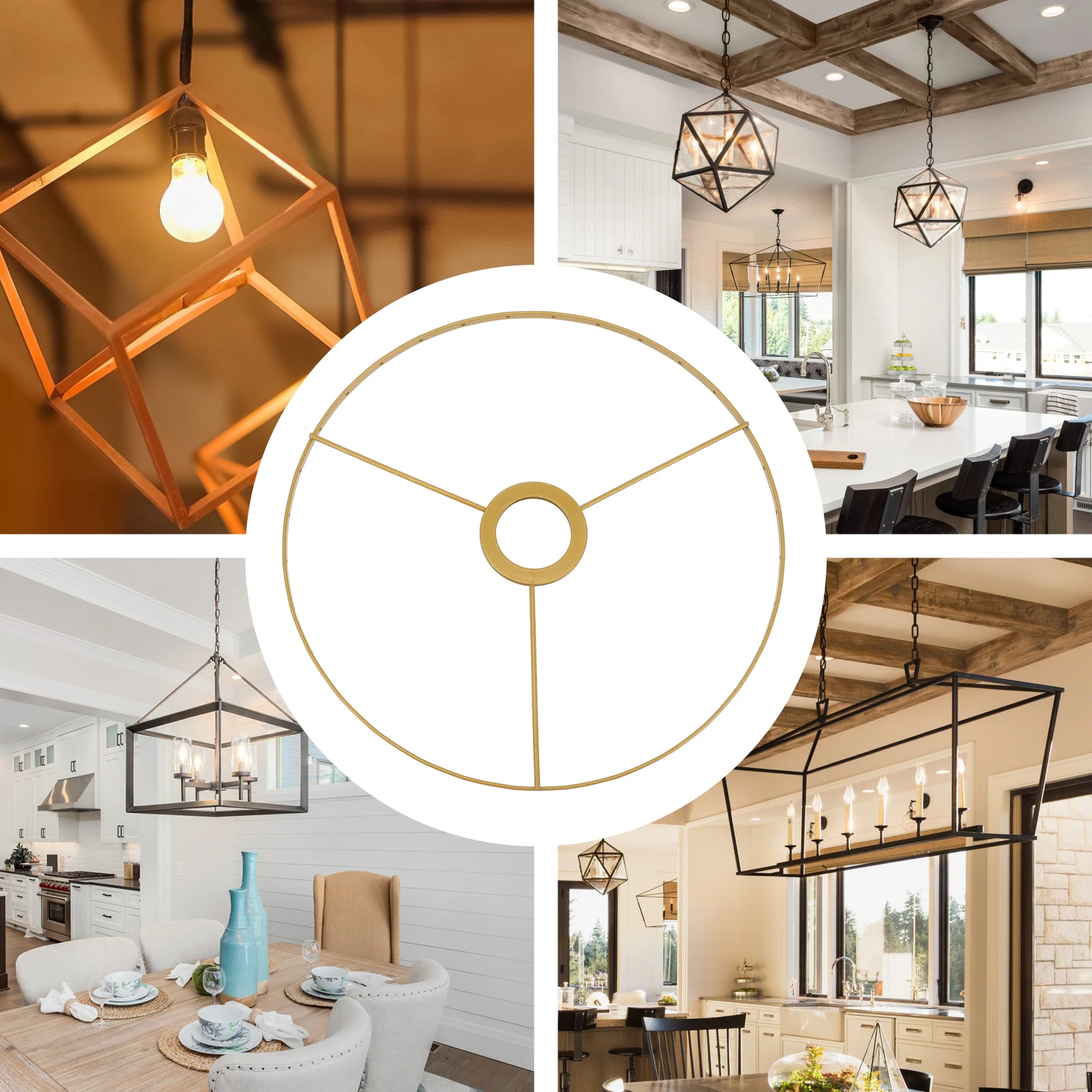 

Lampshade Frames for Chandelier Pendant Light Ring Wire DIY Vintage Stable Reliable Lighting Accessories Indoor Lamp Decor