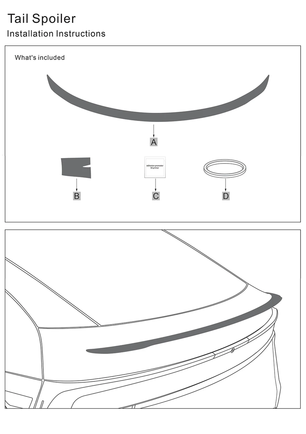 Heenvn ABS Carbonfaser-Spoiler für Tesla Model Y Juniper 2025 2026 Heckklappenspoiler Original Modifiziertes Auto-Exterieur – Detail 8