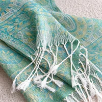 Bohème automne écharpe cachemire femmes Jacquard Pashmina conception florale femme épaisse couverture douce Bufanda chaud châle Poncho étole 4