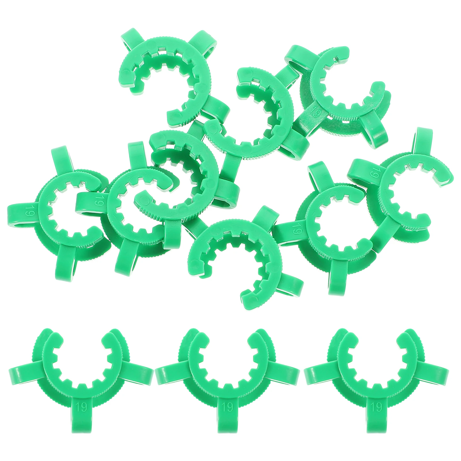 

12 Pcs Test Tube Clamp Labs Keck Conical Interface Clip Plastic Clamps Glass Ground for Laboratory Taper Joints