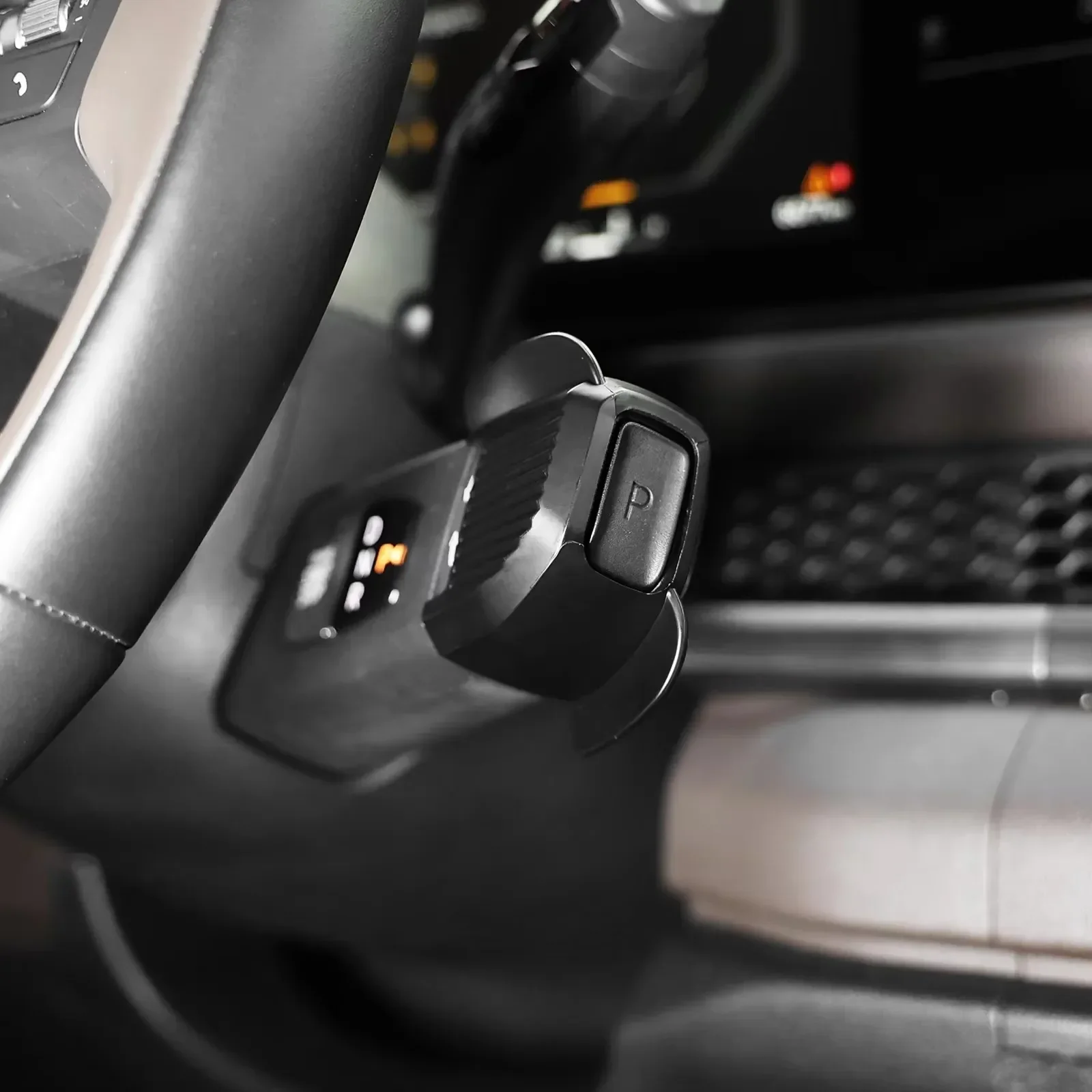 Für Kia EV2/EV3/EV4/EV5/EV9/PV5 Tasman 2025 2026 Die neueste ABS-Kohlefaser-Lenkrad-Schaltknopf-Hilfsabdeckung – Detail 3