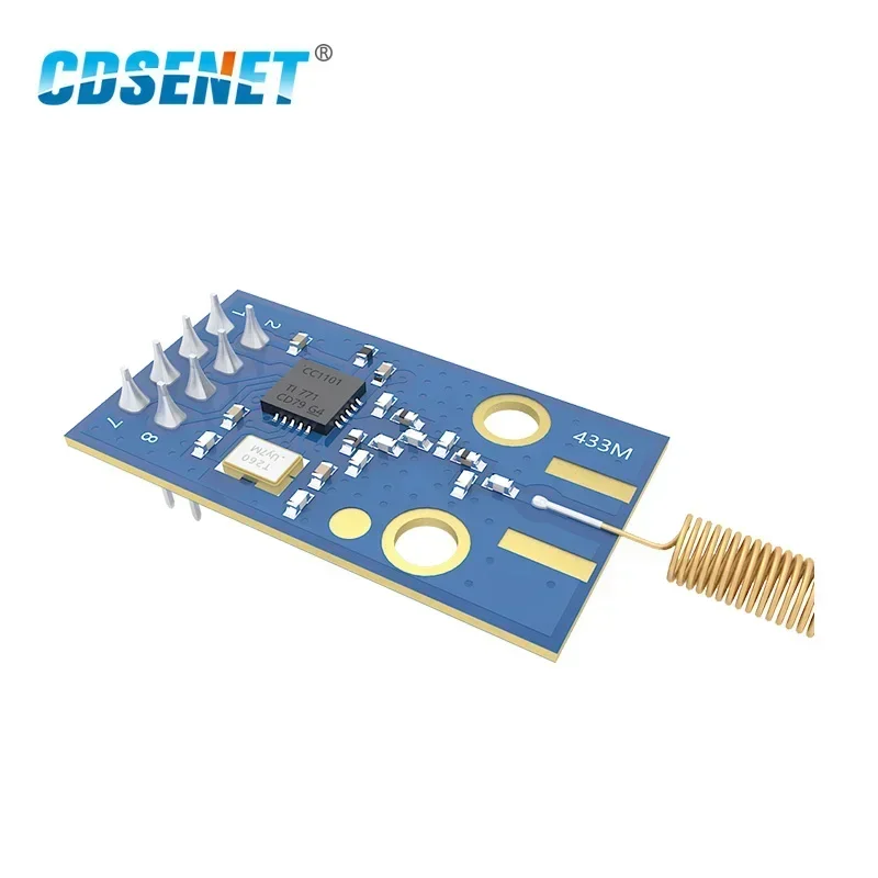 433 Mhz Cc1101 Draadloze Rf-Module E07-M1101D-TH 10Mw 500M Spi Smd Rf-Zender En Ontvanger 433 Mhz Met Veerantenne