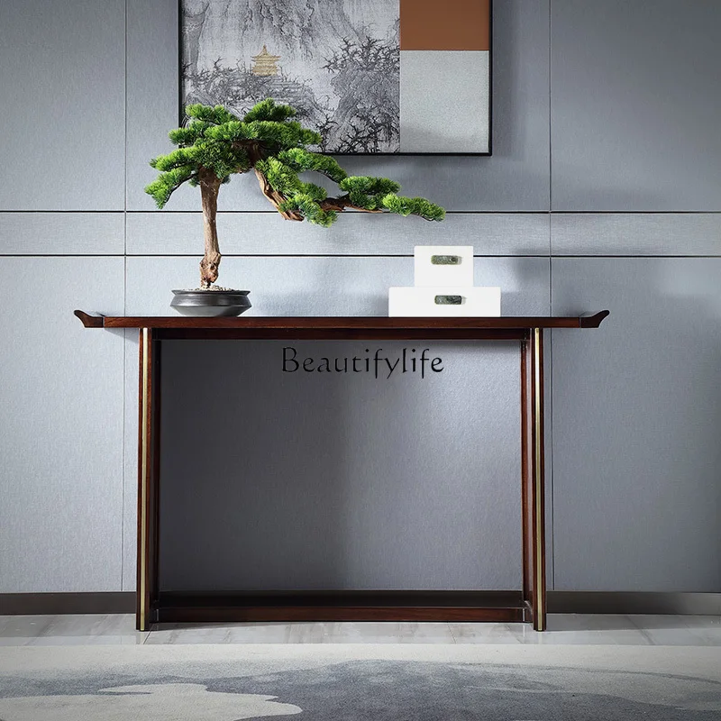 

Modern light luxury new Chinese-style entrance table, door-to-door end-view table, solid wood entrance table