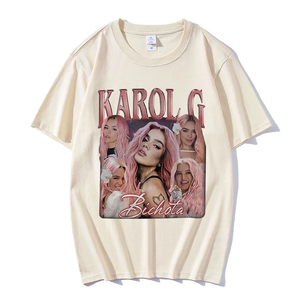 Karol G Bichota Graphic T-shirt Fashion Harajuku Hip Hop Short Sleeve T Shirts Men Women\'s Clothes Oversized T-shirts Streetwear