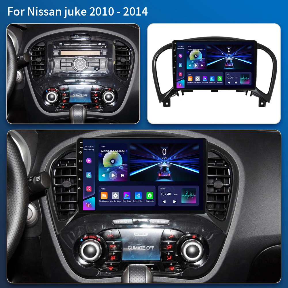 Android 16 video Player Carplay Auto For Nissan Juke YF15 2010 - 2014 Multimedia Car Radio WIFi+4G DSP 2 DIN Touch Screen