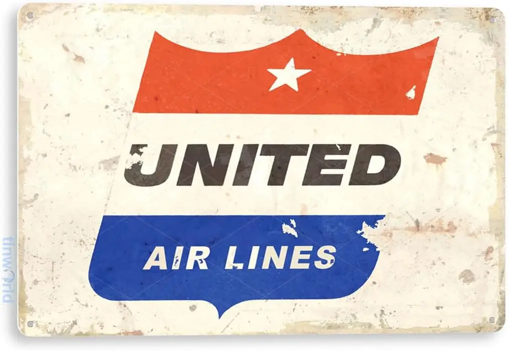 Blechschild Retro Commercial Aviation Metal Decor C615