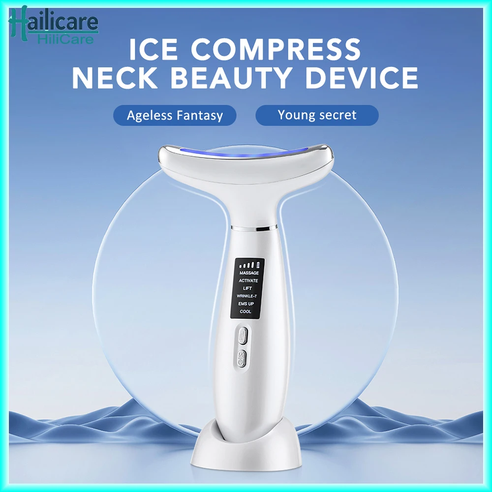 

EMS Facial Lifting Massager Ice Hot Compress Neck Beauty Device Double Chin Remover Skin Lift Firming Beauty Massage Device