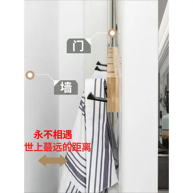 Wooden creative wall hanging coat hook foldable retractable hidden piano key wind wall punch-free metal coat hook