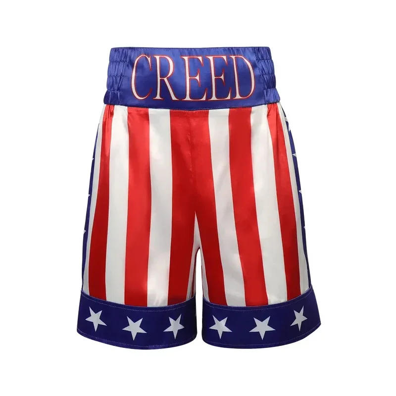 Adonis Creed Cosplay Robe Boxen Shorts Männer Kostüm Film Creed III Roleplay Fantasia Umhang Kampf Badehose Mann Halloween Tuch